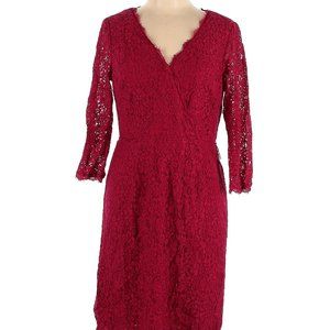 Adrianna Papell Red Lace Cocktail Dress Sz 12